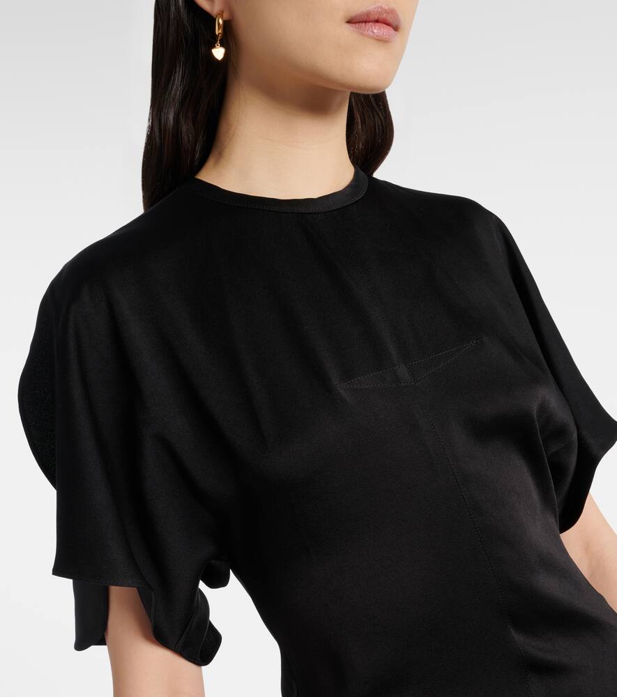 Isabel Marant Karlita Satin Top In Black
