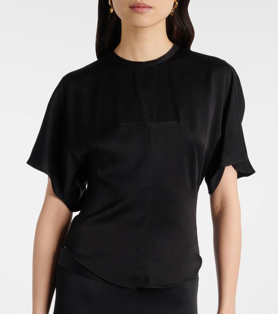 Isabel Marant Karlita Satin Top In Black