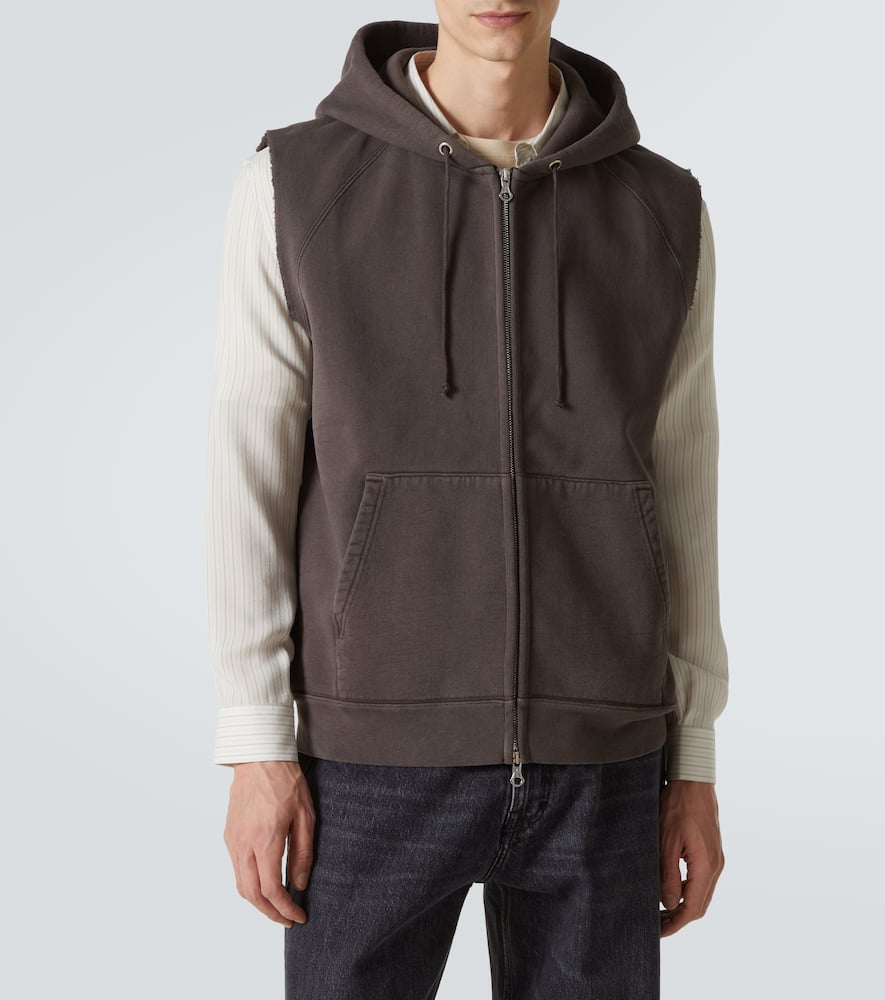 Our Legacy Hooded Vest With Front Pockets In Braun