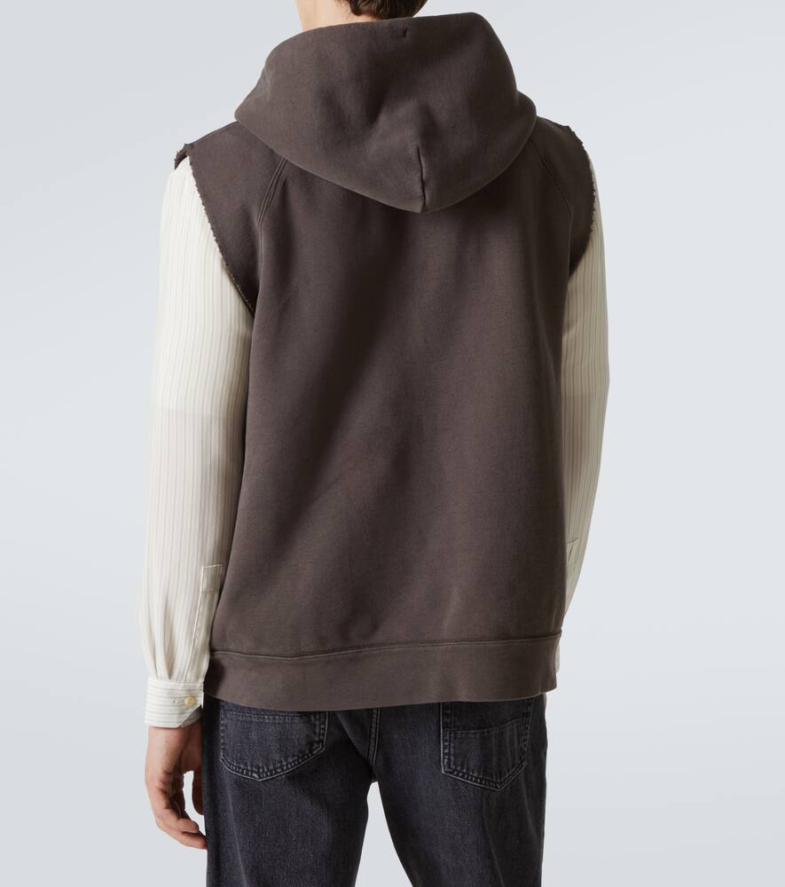 Our Legacy Hooded Vest With Front Pockets In Braun