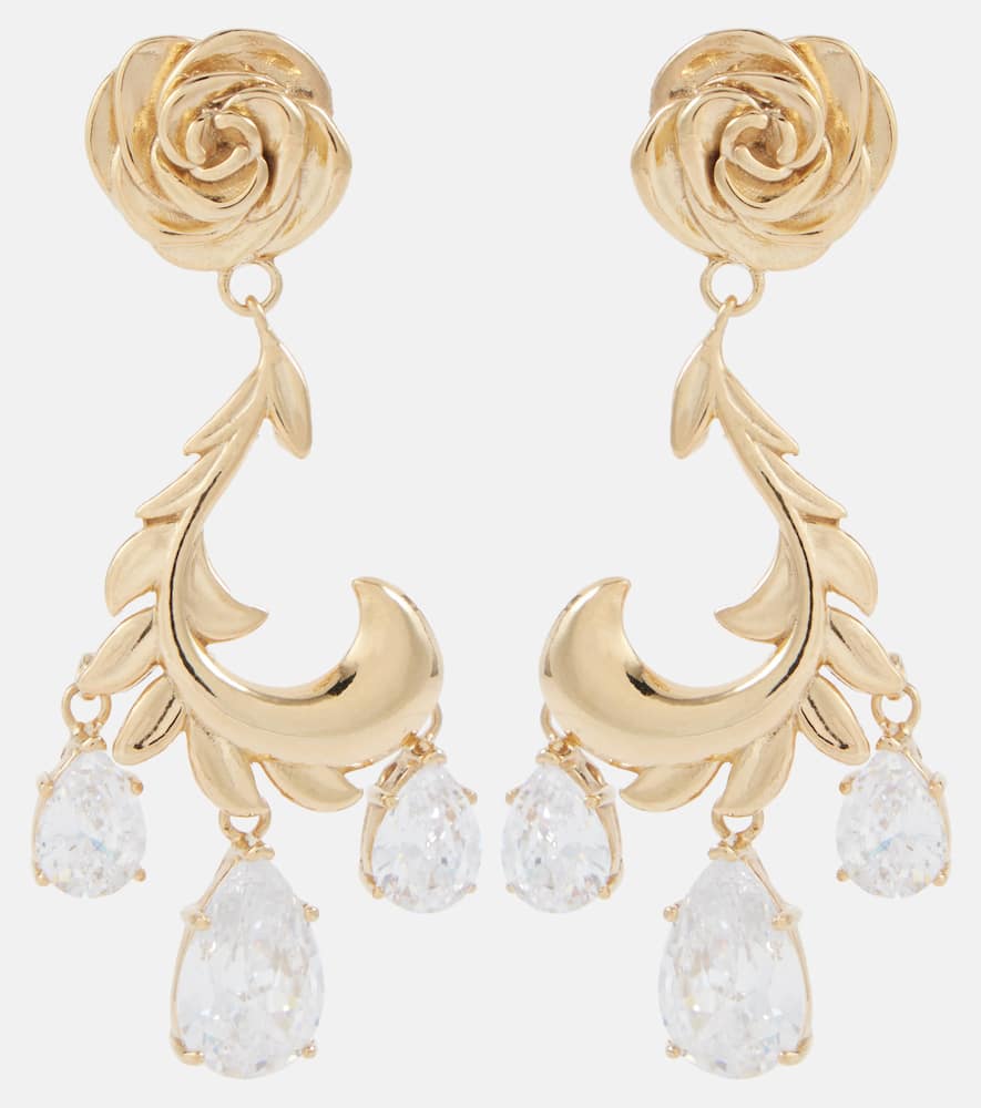 Magda Butrym Crystal-embellished gold-plated drop earrings