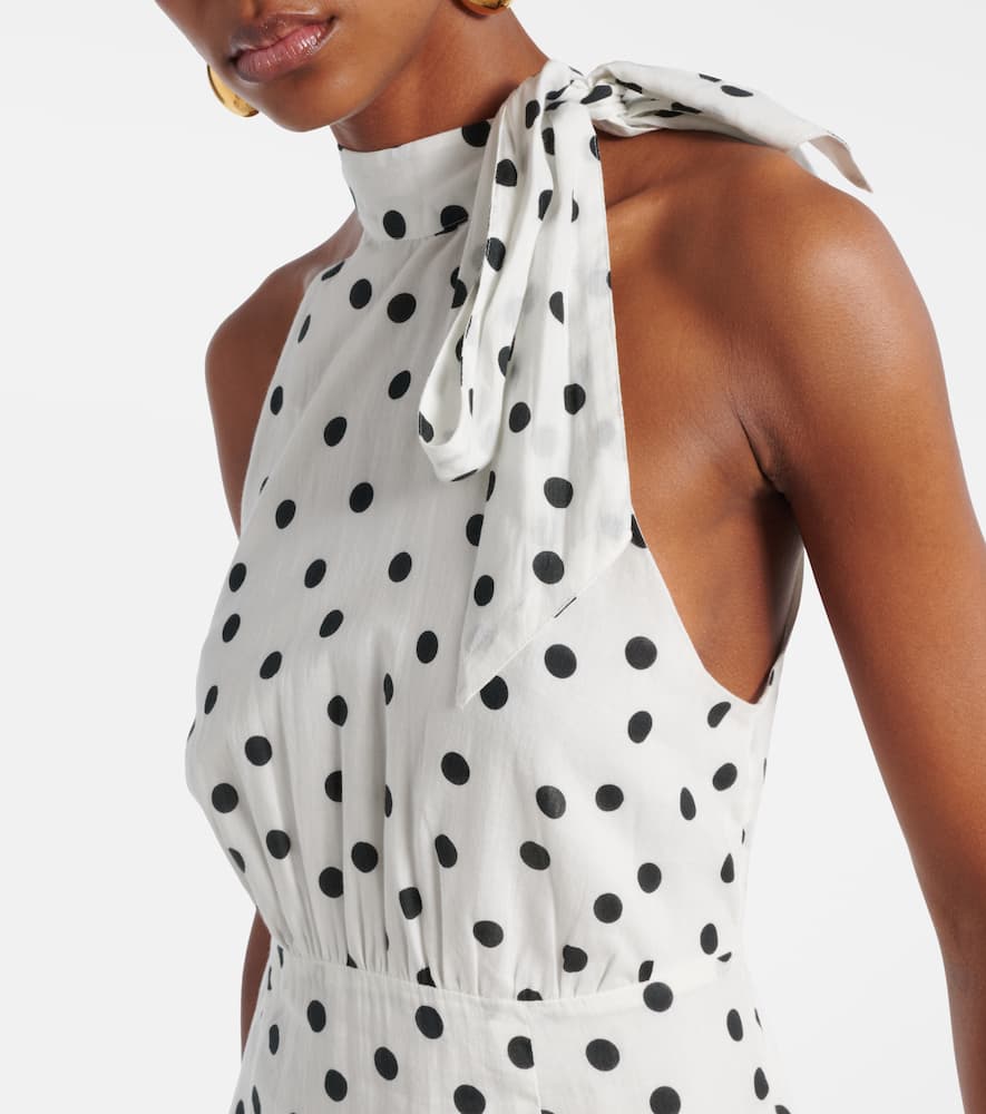 Shop Rixo London Polka-dot Cotton Maxi Dress