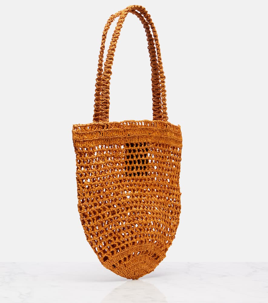 Chloé Summer Banana Raffia Tote Bag