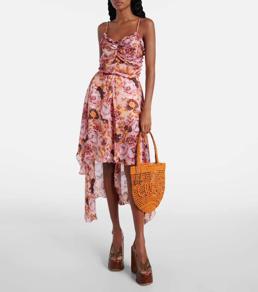Chloé Summer Banana Raffia Tote Bag