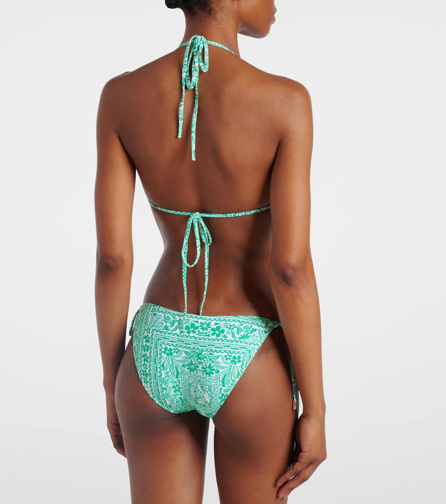 Melissa Odabash Costa Printed Bikini Bottoms In Green