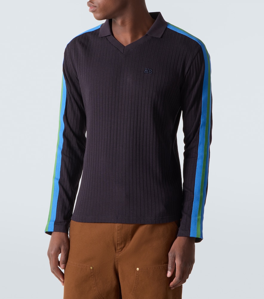  Wales Bonner Wales Bonner Polopullover Aus Rippstrick 