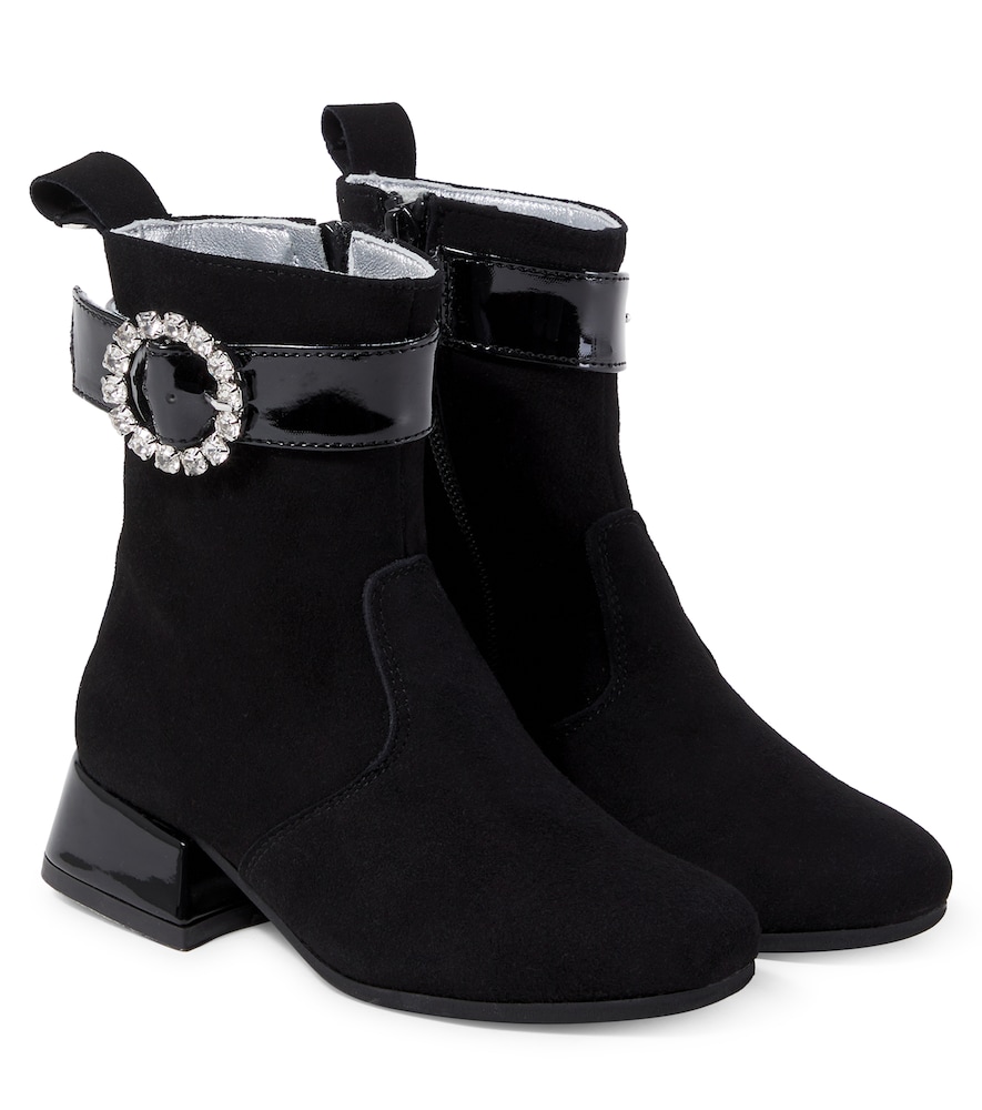 Monnalisa Stivaletti in suede con cristalli