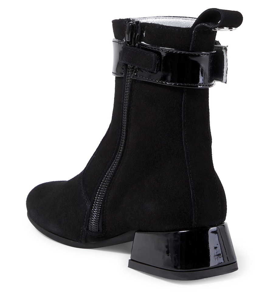  Monnalisa Monnalisa Embellished Suede Ankle Boots 