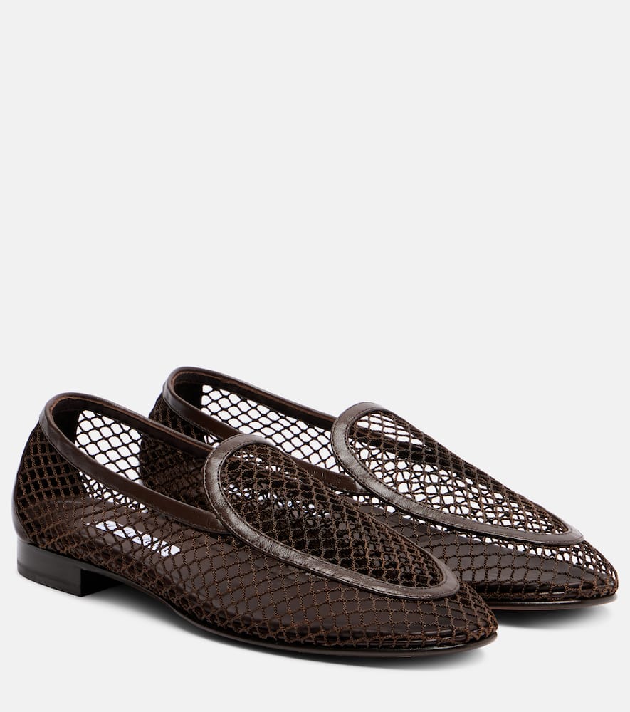 Saint Germain leather-trimmed moccasins