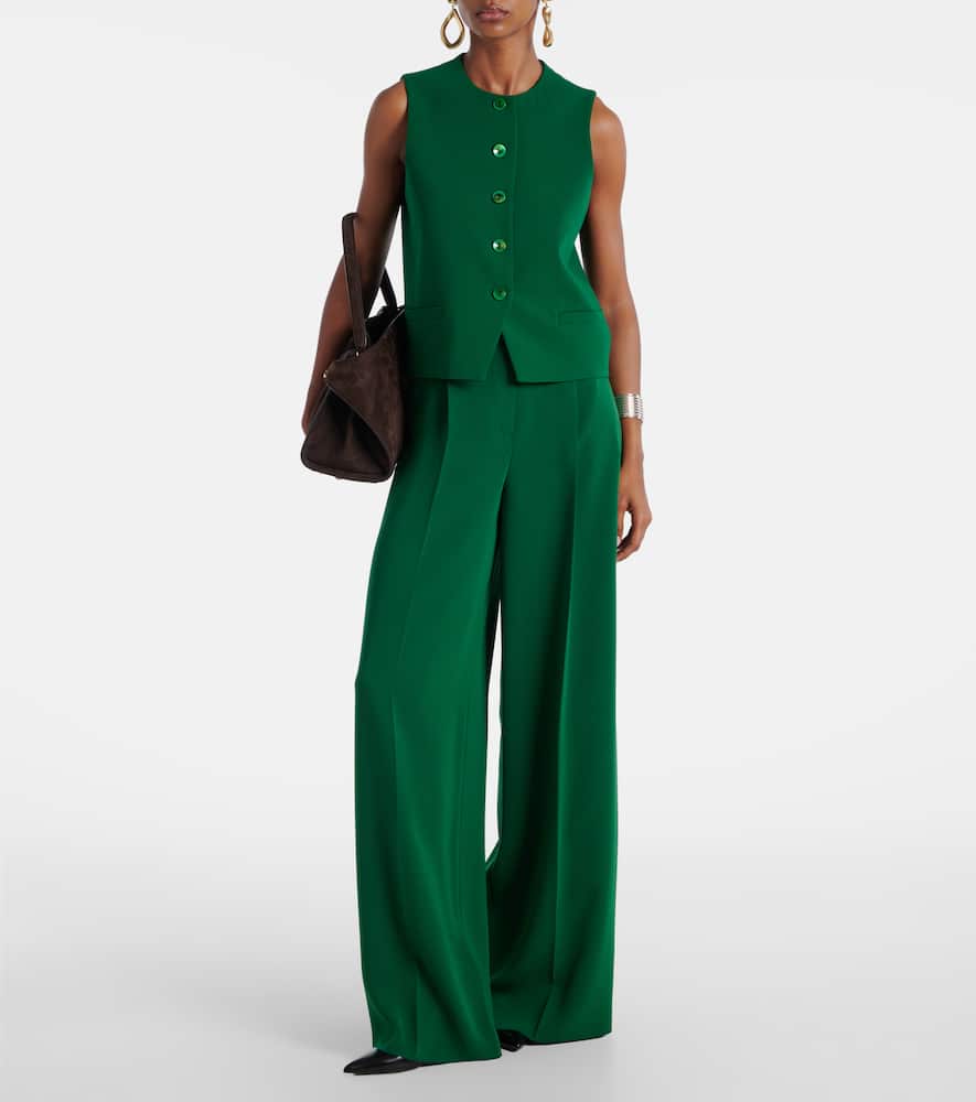 Max Mara Laccato Triacetate Blend Wide Pants