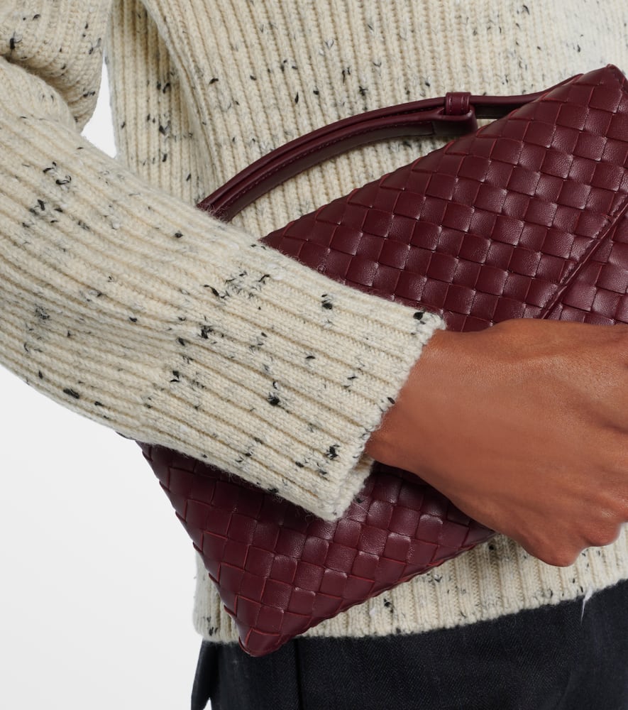 Bottega Veneta Button-detailed Ribbed Wool-blend Sweater In White