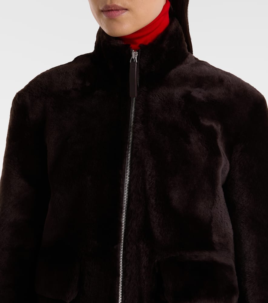 Proenza Schouler Pswl Shearling Jacket In Brown