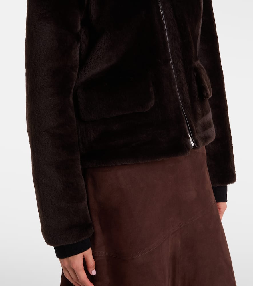 Proenza Schouler Pswl Shearling Jacket In Brown