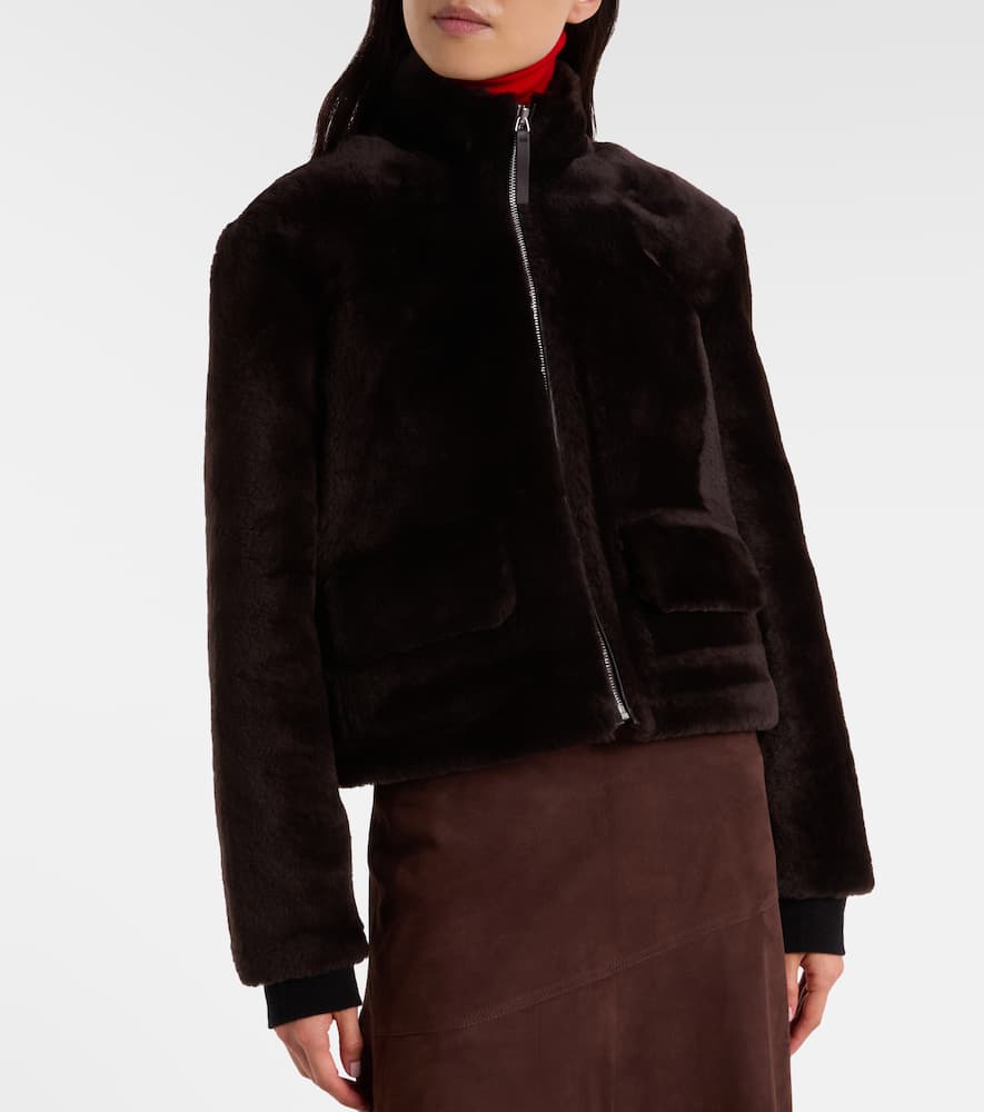 Proenza Schouler Pswl Shearling Jacket In Brown