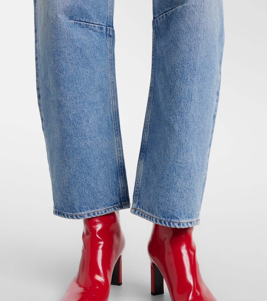 Miro High-Rise Cropped Barrel-Leg Jeans