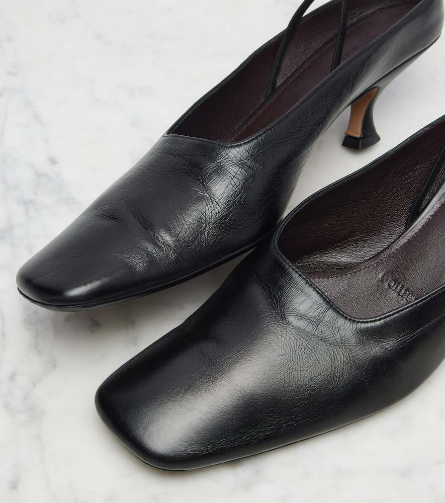 Calvin Klein Anna Leather Slingback Pumps In Black