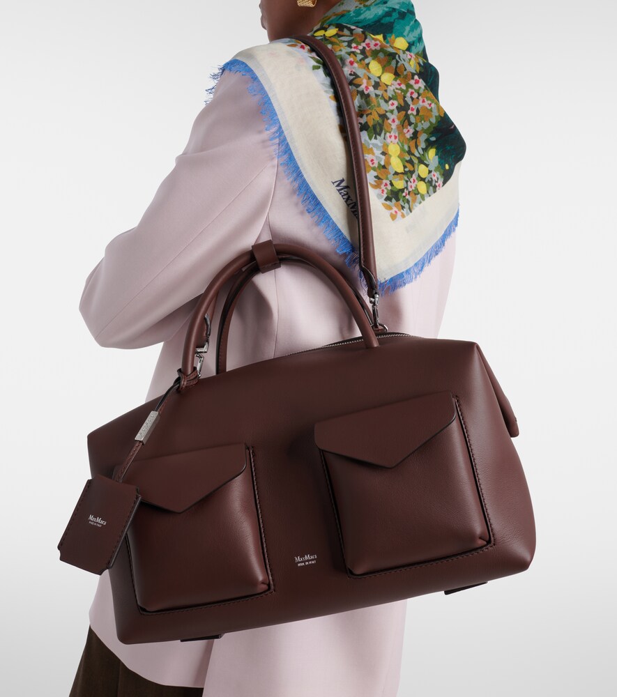 Max Mara Large leather top-handle bag