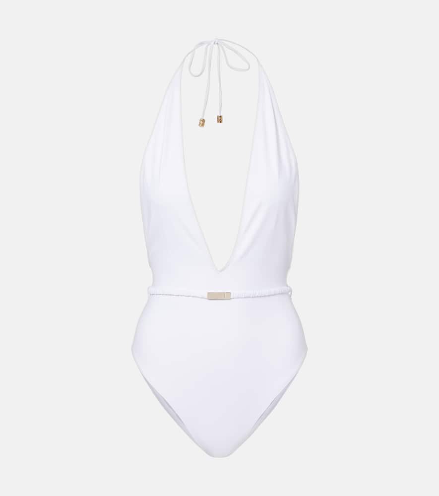 Gucci Halterneck Jersey Bodysuit In White
