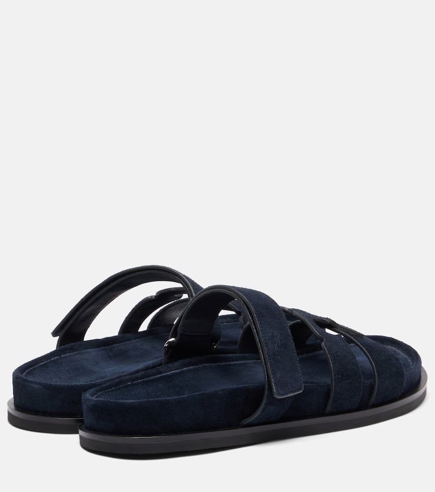 Tory Burch Ines Suede Slides In Blue