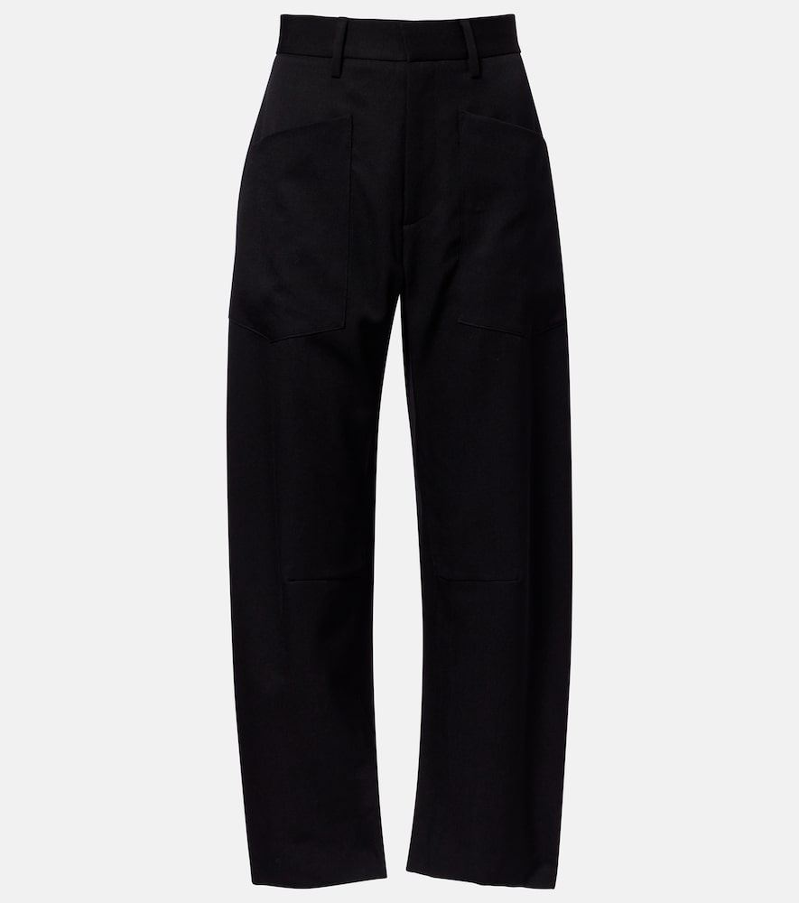 Nili Lotan Shon Virgin Wool Barrel Leg Pants