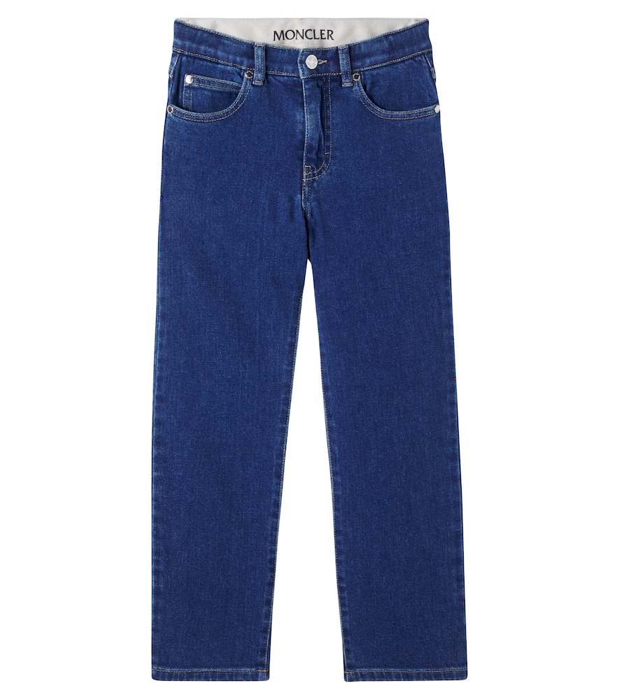 Moncler Enfant Blue Logo Jeans Y Size 14 - Mytheresa