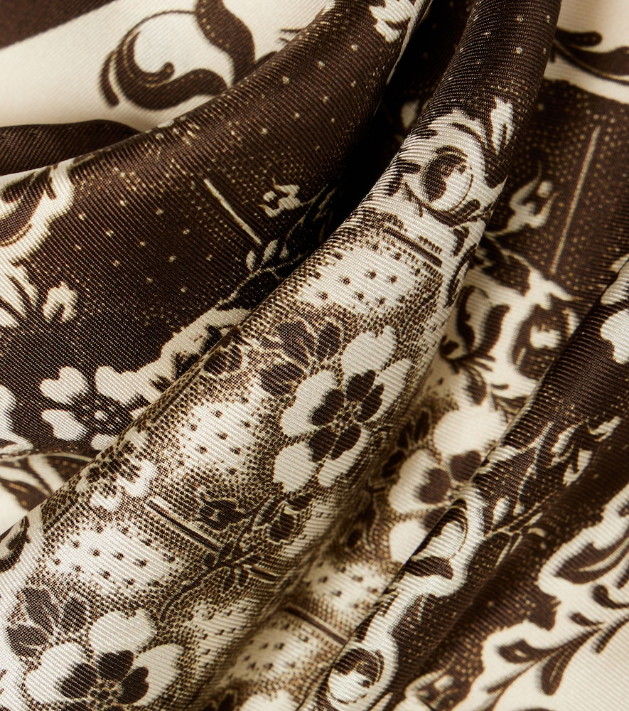  Alemais Alemais Violet Floral Silk Scarf 