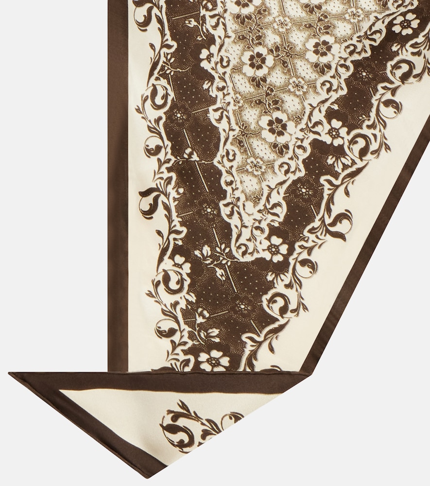  Alemais Alemais Violet Floral Silk Scarf 