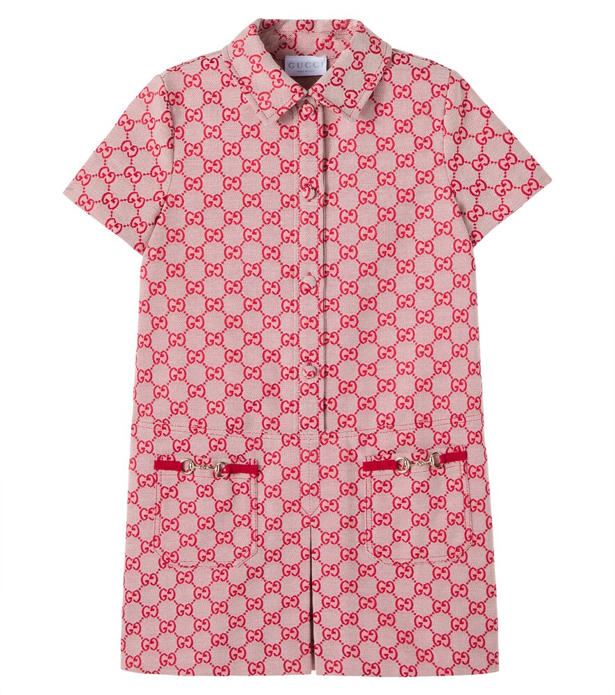 Gucci Kids Rot Kleid Gg Aus Canvas - MyTheresa