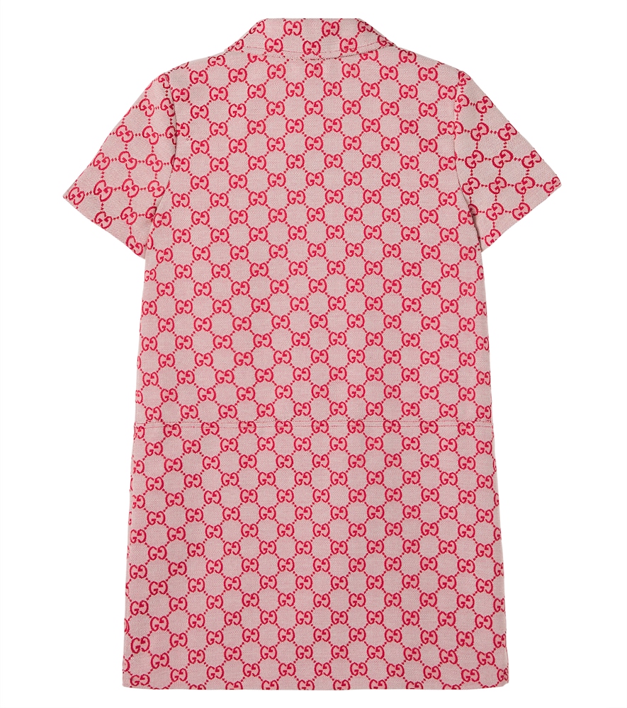  Gucci Kids Gucci Kids Gg Cotton-blend Canvas Dress 