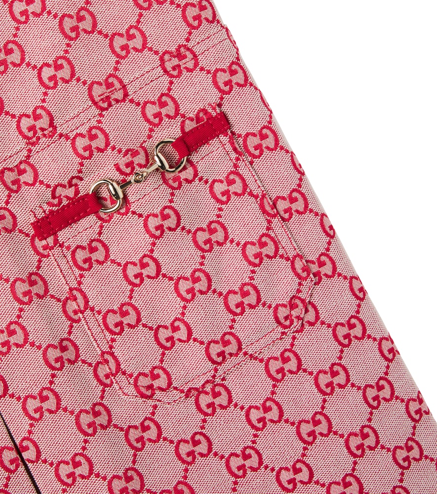  Gucci Kids Gucci Kids Gg Cotton-blend Canvas Dress 