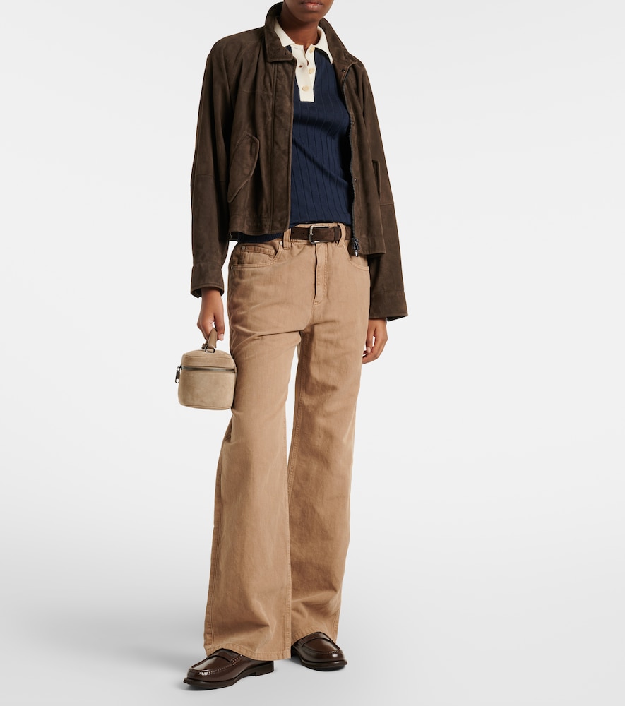 Brunello Cucinelli Embellished wool and cashmere polo sweater