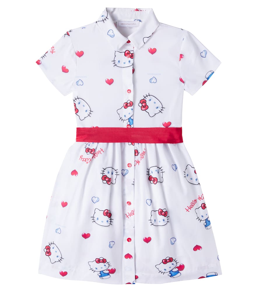 x Hello Kitty - Abito chemisier in popeline di cotone