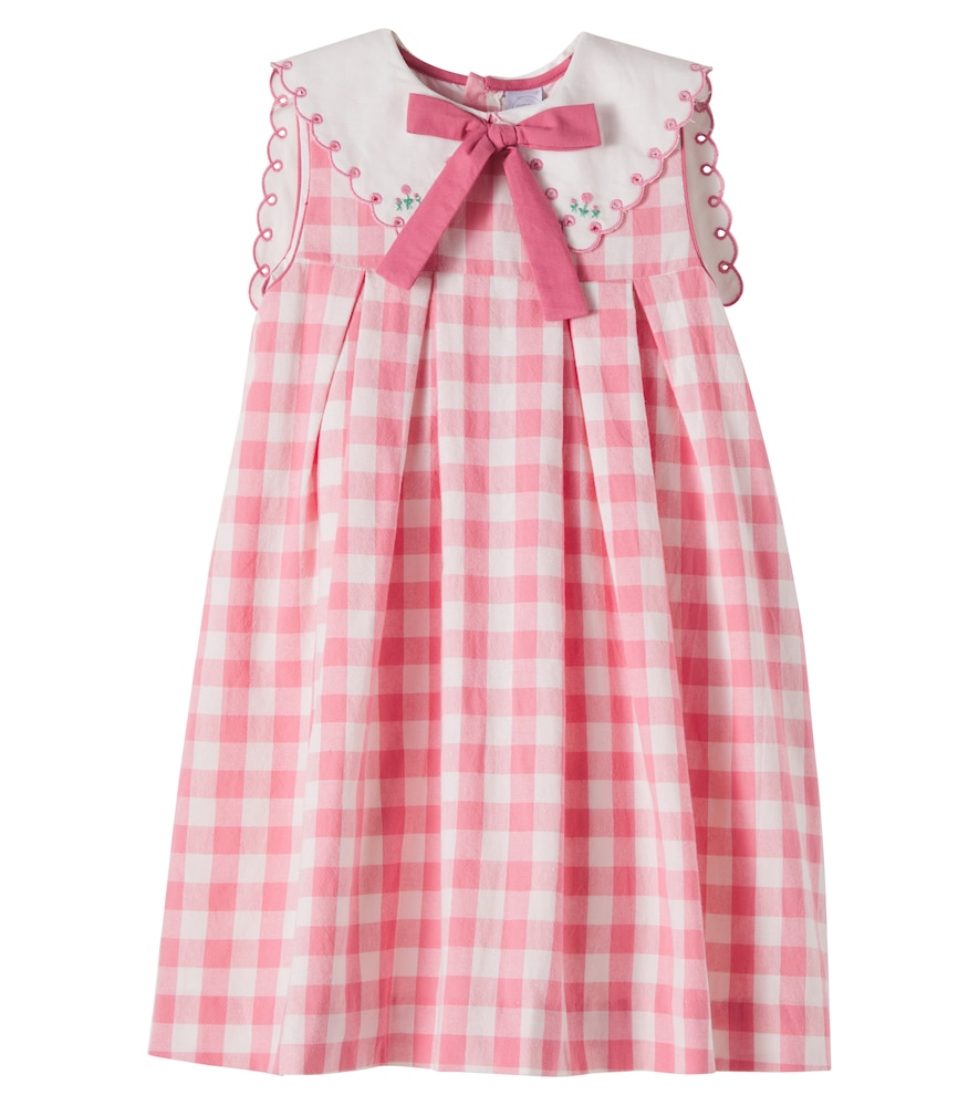 Pepa London Catherine Embroidered Gingham Cotton Dress