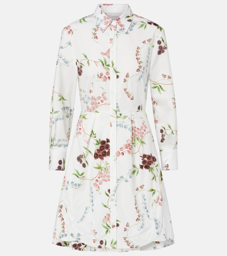 Erdem Floral cotton poplin shirt dress