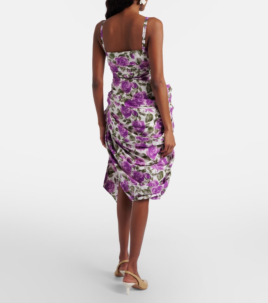  Chloe Chloã© Ruched Asymmetric Cotton Minidress 