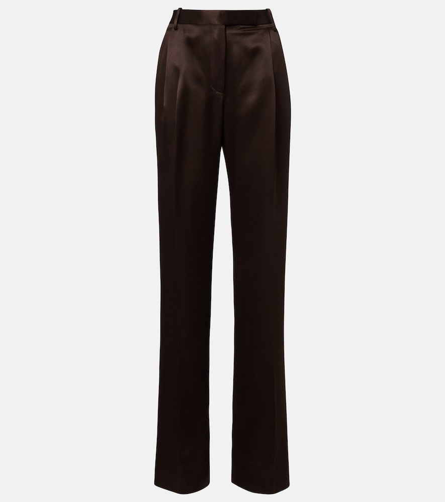 Tom Ford Pleated silk straight pants