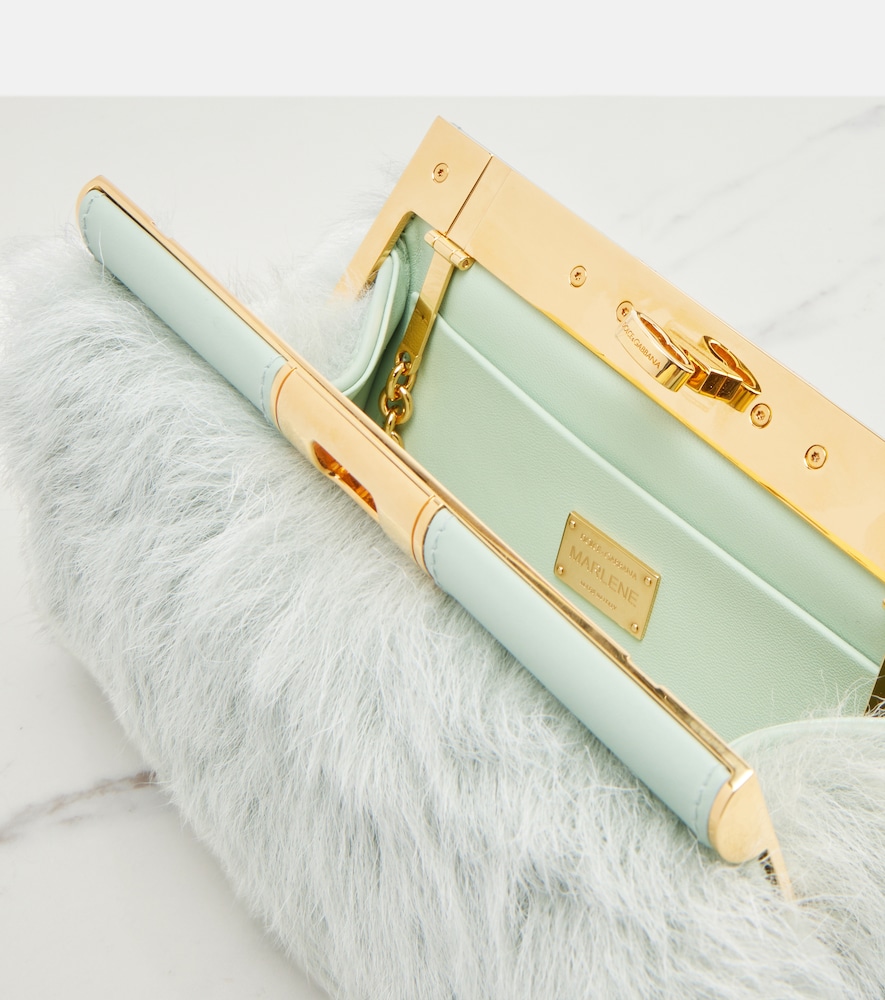  Dolce&gabbana Dolce&gabbana Marlene Small Shearling Shoulder Bag 