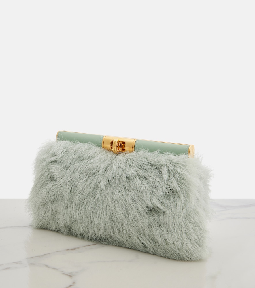  Dolce&gabbana Dolce&gabbana Marlene Small Shearling Shoulder Bag 