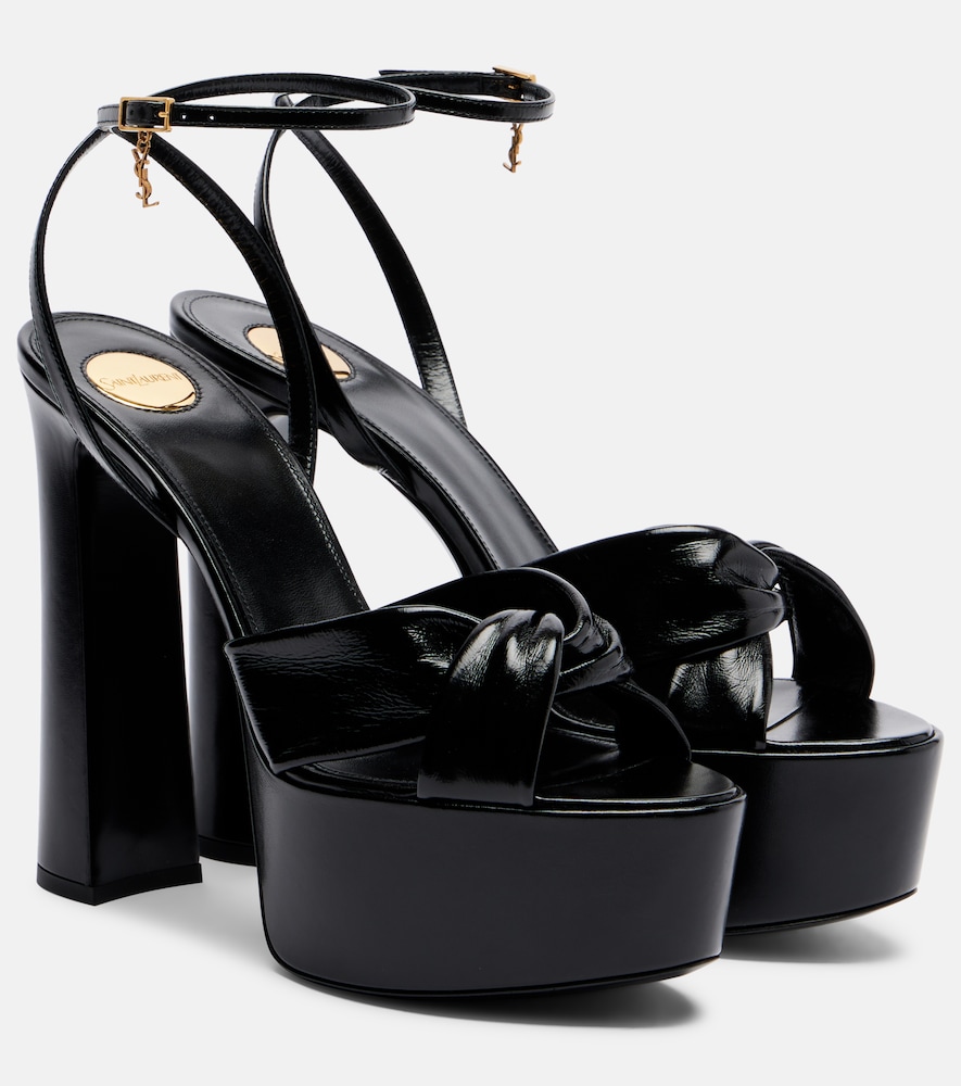 Saint Laurent Franciane leather platform sandals