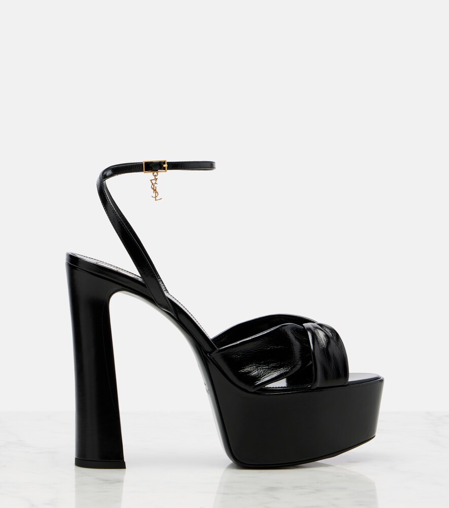  Saint Laurent Saint Laurent Plateausandalen Franciane Aus Leder 
