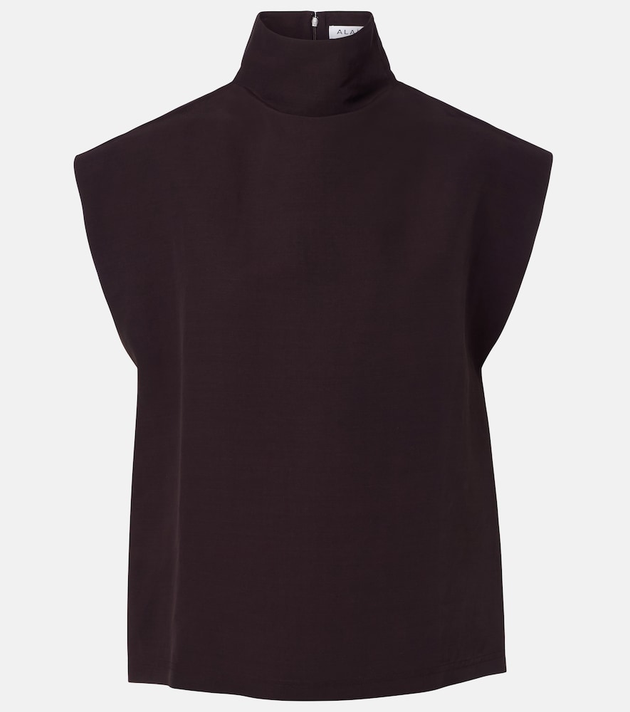 Alaia Donna Ala簿A Top In Popeline Marrone It Taglia 42- Mytheresa