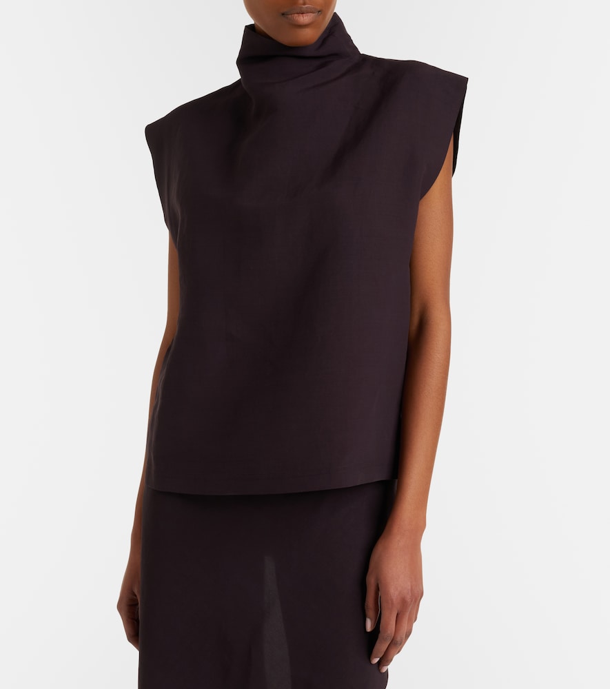 Alaïa Poplin turtleneck top