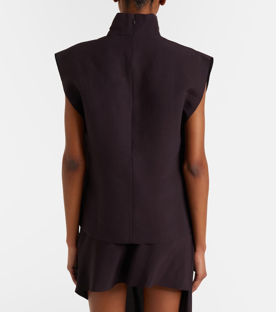  Alaia Alaia Poplin Turtleneck Top 
