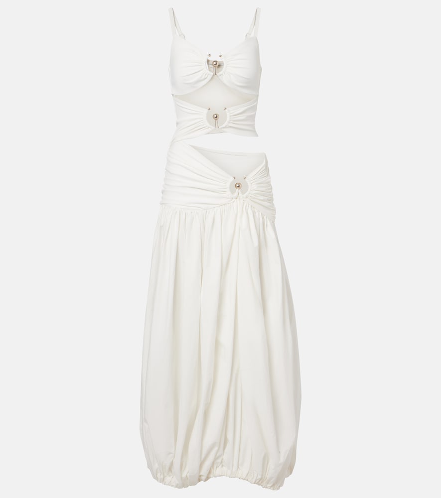 Christopher Esber Orbit cutout ruched jersey maxi dress
