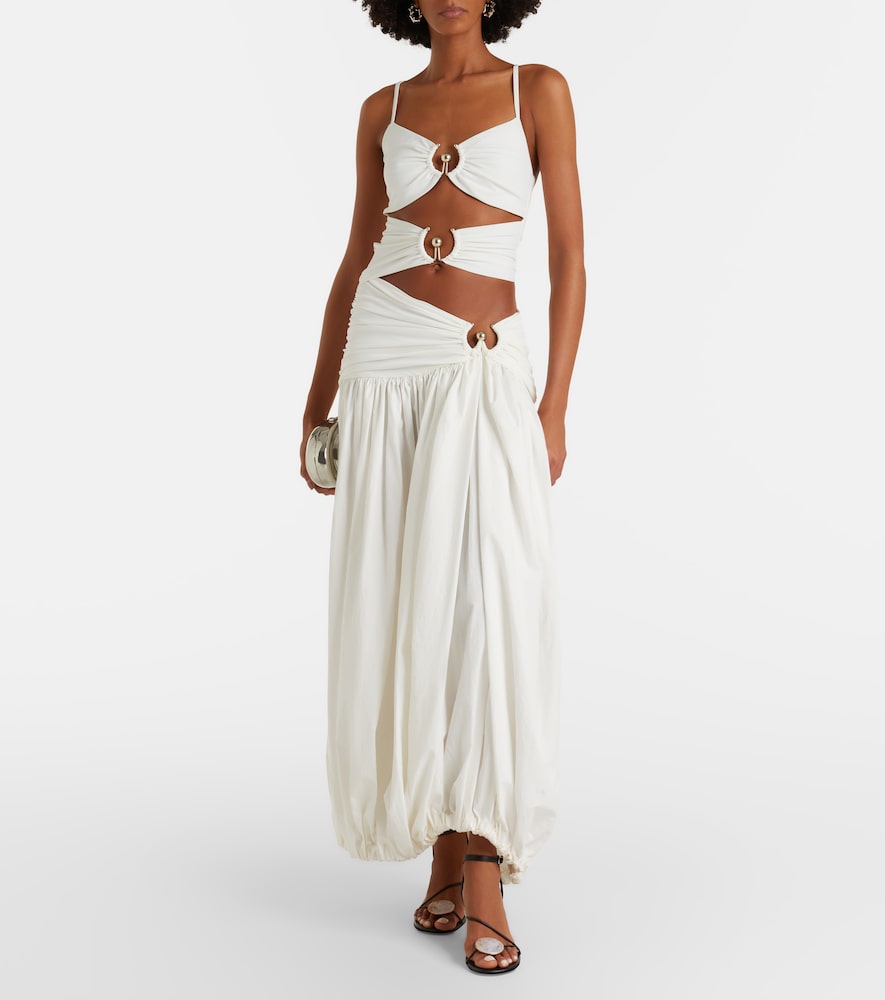 Christopher Esber Orbit cutout ruched jersey maxi dress