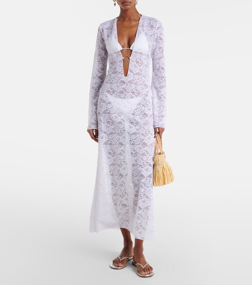  Oseree Oséree Bridal Maxikleid Aus Spitze Mit Kristallen 