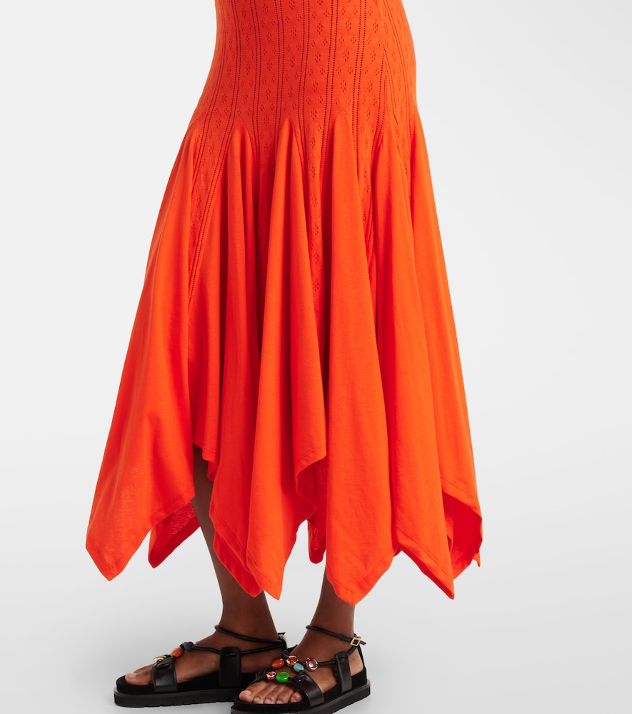 Paula'S Ibiza Pointelle Cotton Jersey Maxi Dress