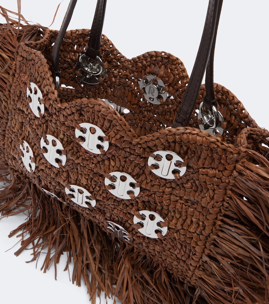 Embellished Raffia Shoulder Bag