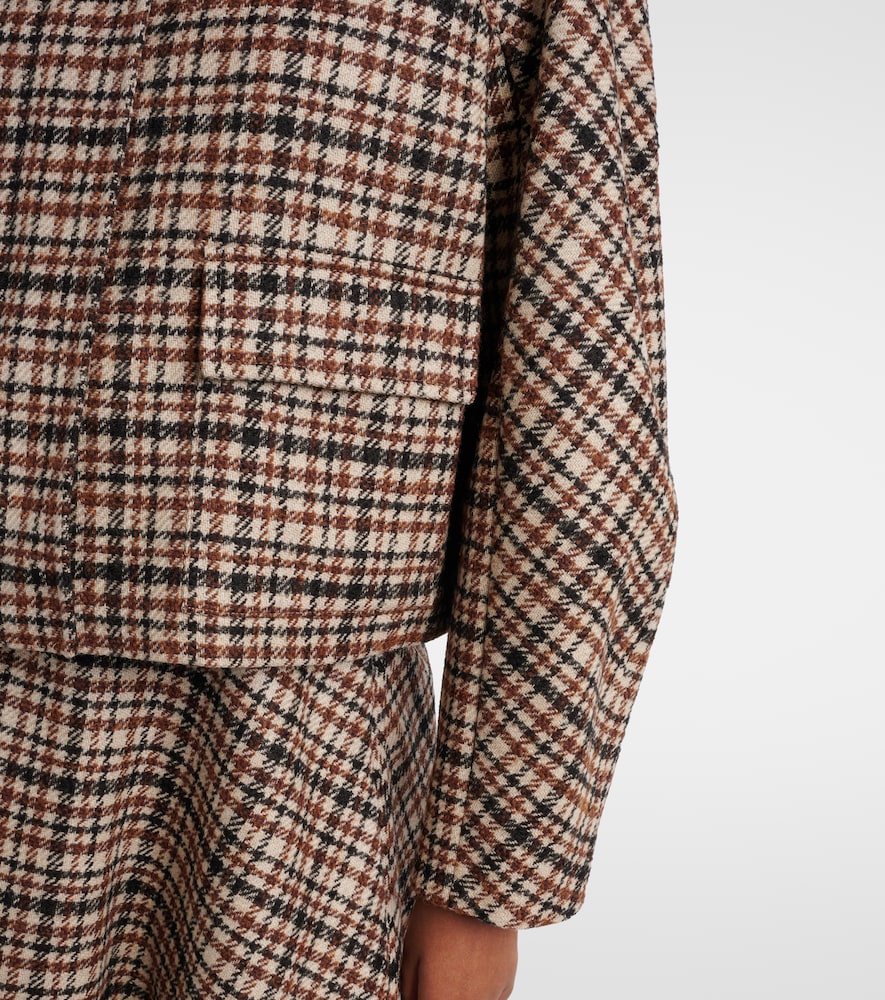 Checked Wool And Alpaca-Blend Jacket