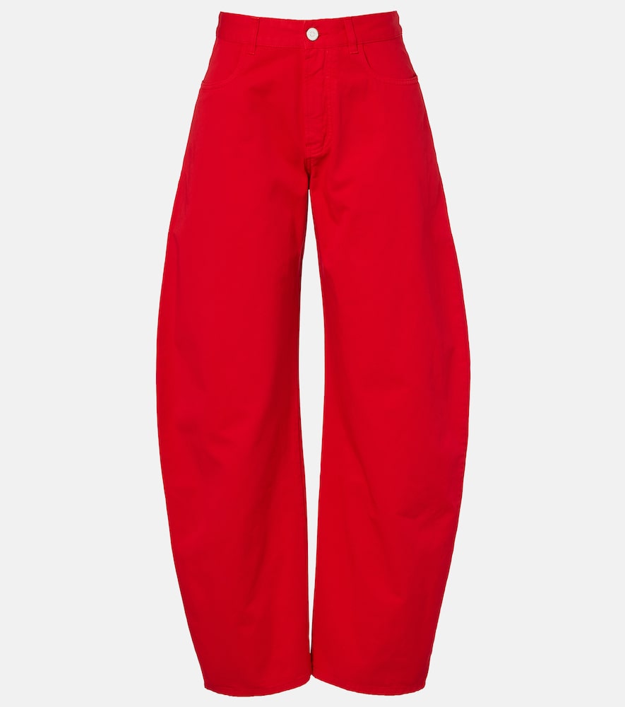 Alaia Women's Red Barrel-Leg Jeans UK Size 14 - Mytheresa